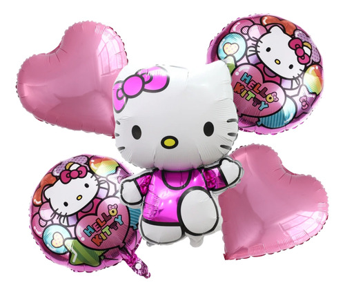 Kit 5 Globos Hello Kitty 