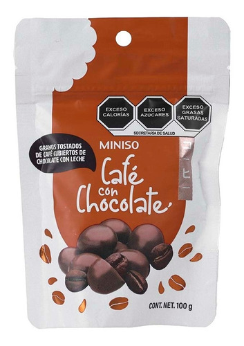 Miniso Snack Granos De Café Cubiertos De Chocolate Con Leche