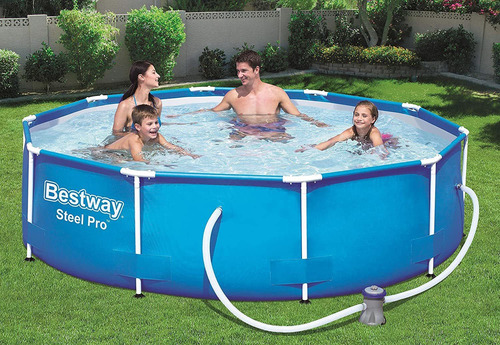 Pileta De Lona Redonda Bestway 4678lts 305x76cm Con Filtro
