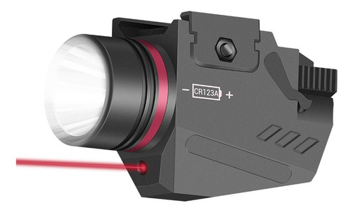 Táctica Led Arma Luz Linterna Punto Rojo Laser Vista Mil