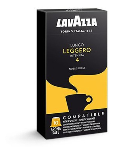 Cafe Capsulas Lavazza Leggero Compatible Nespresso X10