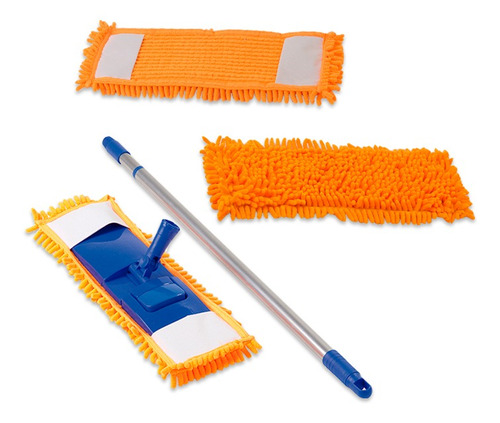 Mop VendasShop Utensilios de Limpeza Vassoura Mop Tira Pó 44 Cm Chenille Com 2 Refil