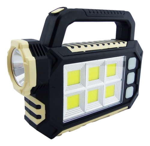 Linterna Solar 1+6+3 Led, Usb De Carga