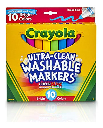 Crayola Ultraclean Broadline Bright Markers (10 Count)