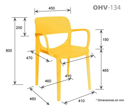 Silla Minimalista Comedor Exteriores Descansabrazos, Set 3