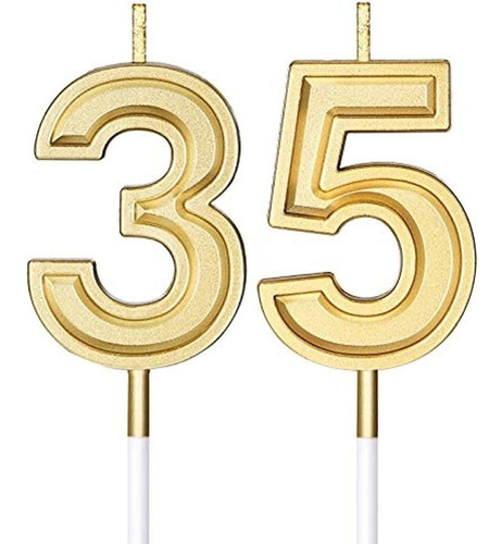 Velas De Cumpleaños Número 35 Velas Con Números Para Pastele