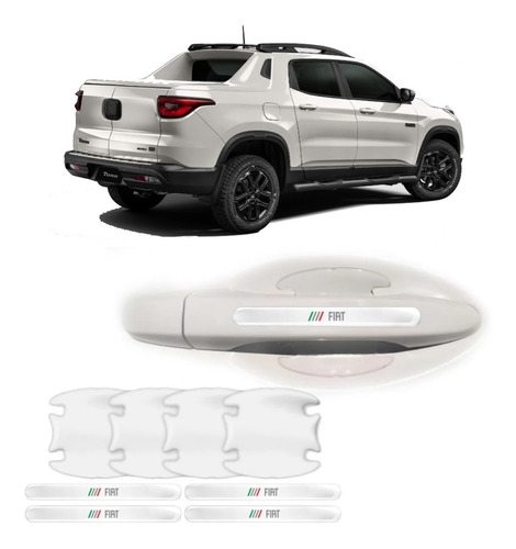 Adesivos Fiat Toro Protetor Maçaneta Resinados