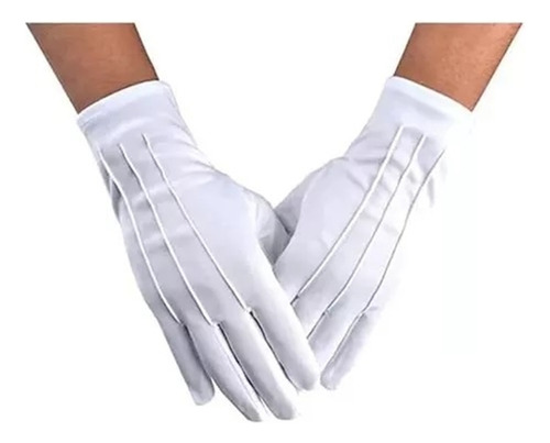 10 Pares De Guantes Blancos Para Militares, Escolta, Cad