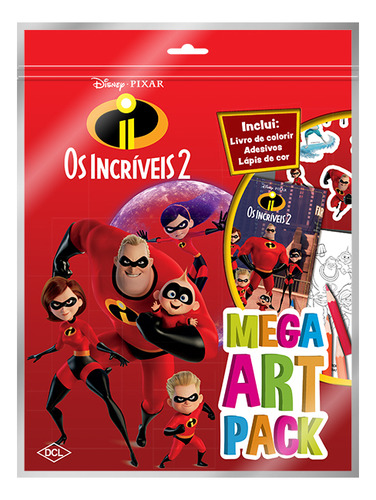 Livro Disney - Mega Art Pack - Os Incriveis 2 Com Adesivos E