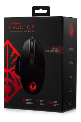 Mouse Omen Reactor Hp Óptico Mecánico Negro Negro