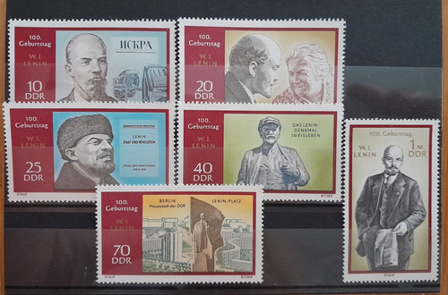 Estampillas Alemania Ddr, Personas, Lenin S/c Nueva Mnh 1970