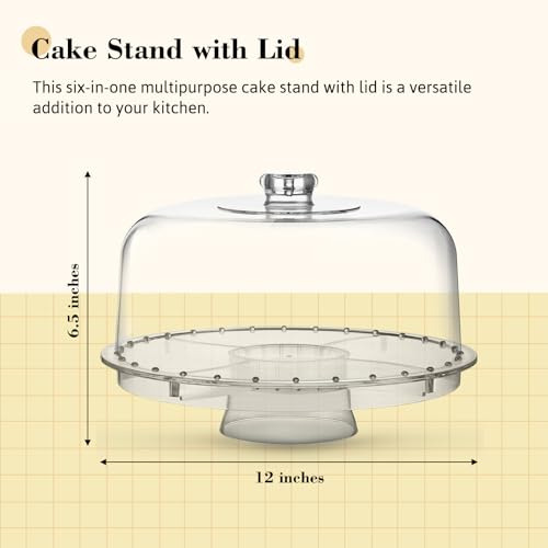 Soporte Para Pastel Vgoodall 12 Con Tapa, Soporte Para Pas