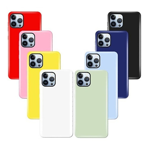 Forros De Silicon Suave Para iPhone 13 Pro En 8 Colores