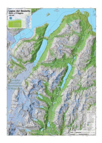 Imagen 2 de 4 de Mapa Topográfico: Chaltén / Lago Del Desierto