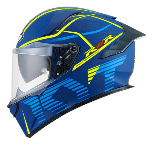 Capacete Kyt R2r Concept Azul Fosco Esportivo Moto Gp Óculos
