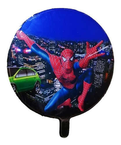 Pack 12 Globos Spiderman Hombre Araña Con Varillas 45 Cm