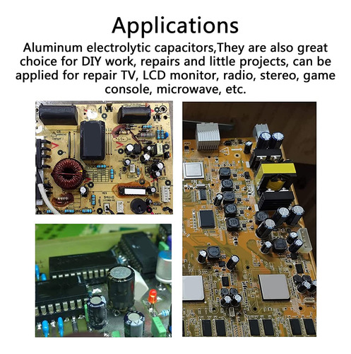 Kit Surtido De Condensadores, 460 Piezas De Aluminio Electro