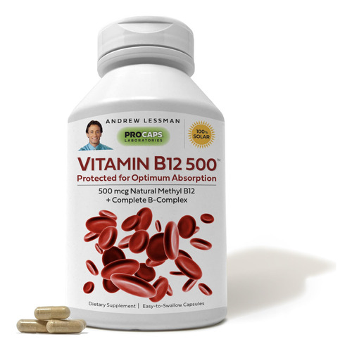 Andrew Lessman Vitamina B12 360 Capsulas  Metilcobalamina B