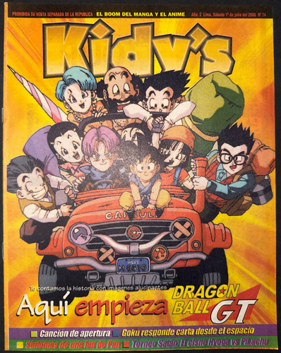 Revista Kidys #74 - Anime La República - Año 2000