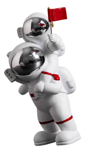 Escultura De Hombre , Adornos Hechos A 11,5x10x20cm Plata Y