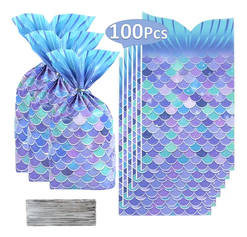 100 Bolsas Celofán Transparente F3 Para Dulces Fiesta Evento