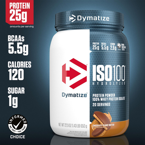 Dymatize Iso 100 Whey Protein 1.4 Lbs Chocolate Peanut Butte