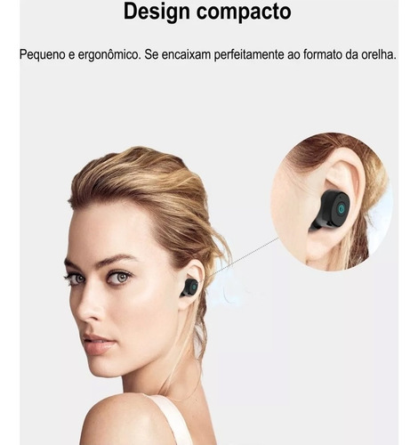 Fone De Ouvido Bluetooth Awei T85 C/ Case Earfone Sem Fio