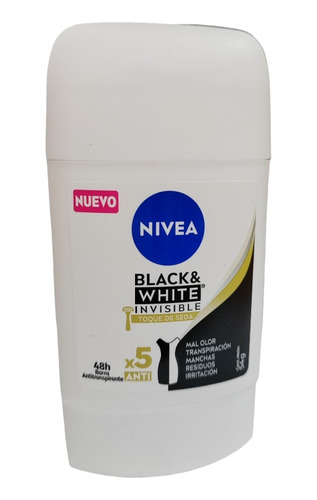 Nivea Antitranspirante Barra Invisible Black&white Toqueseda