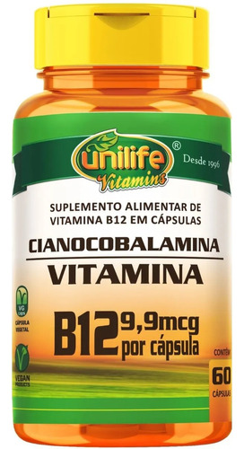 Cianocobalamina Vitamina B12 60 Cápsulas