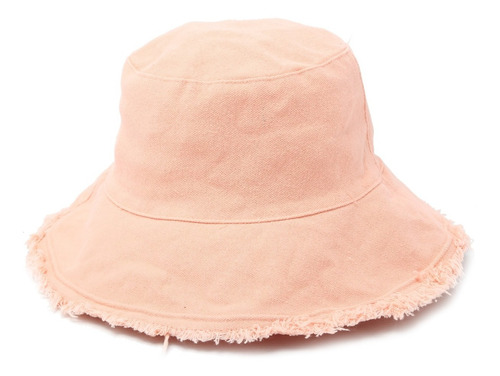 Piluso Sombrero Bucket Hat Mujer Desflecado 100% Algodón