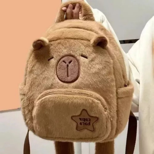 Camexuny Bonita Mochila De Peluche Para Muñecas Capibara, Mochila De