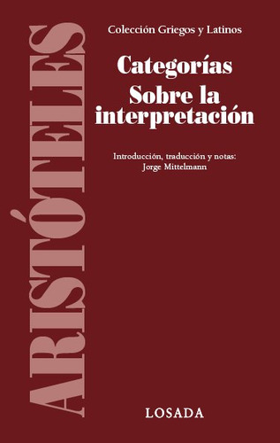 Categorias Sobre La Interpretacion (libro Original)