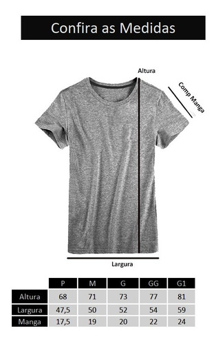 Kit 06 Camisetas Masculina Camisa Slim Fit Lisa Basic Basica