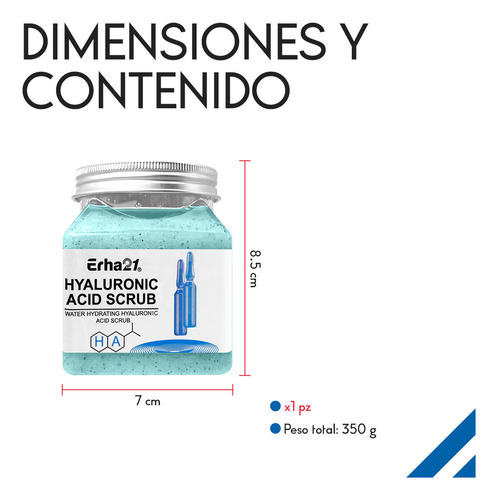 Exfoliante Corporal Diler De 350ml Fórmula Con Colágeno Y Ácido Hialurónico Para Piel Suave Limpia Y Revitalizada De Uso Diario O Semanal Aroma