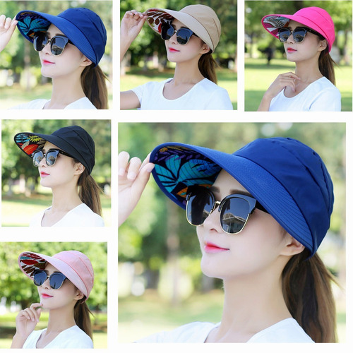 Sombrero Para Sol Dama Playa Primavera Verano Protección Uv