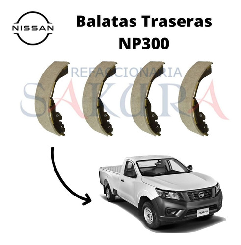 Balatas Rueda Trasera Nissan Np300 2020 Orig Ceramica