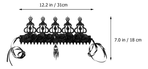 Tiara De Boda Gótica Con Corona De Halloween Y Maquillaje