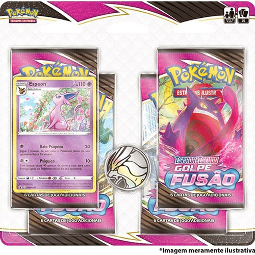 Imagem 3 de 4 de Blister Quadruplo Golpe Fusão Eevee + Espeon - Ee8