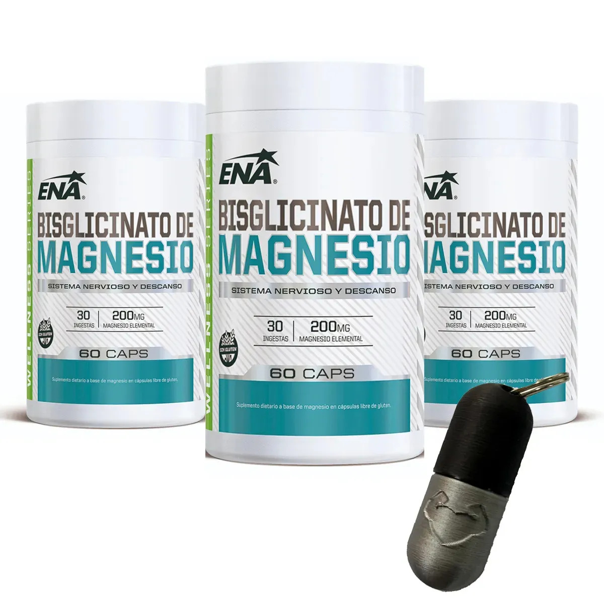 Pack 3 Bisglicinato de Magnesio ENA Sport Descanso y Relajación