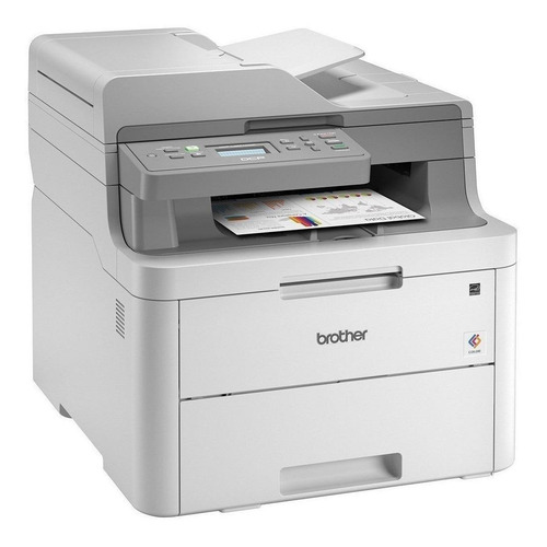 Imagen 2 de 3 de Impresora a color multifunción Brother DCP-L3551CDW con wifi blanca y gris 220V - 240V