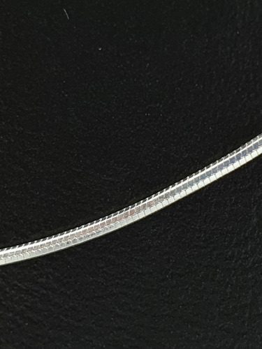 Imagen 2 de 5 de Cadena Cola De Rata Cuadrada Plata Ley .925 40 Cm X 1 Mm