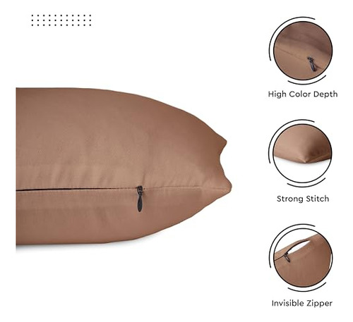 Funda Almohada Lona Algodón 45 X 45 Cm Decorativa Oculta