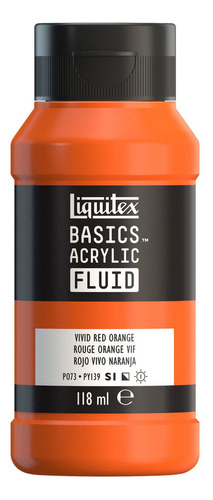 Tinta Acrílica Liquitex Basics Fluid 118ml Vivid Red Orange