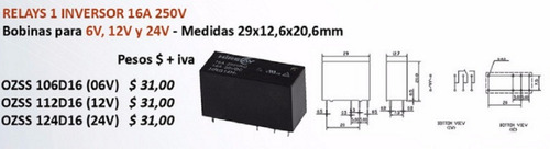 Relay Rele 24v 16a 2 Inversor 250v Hrg14h