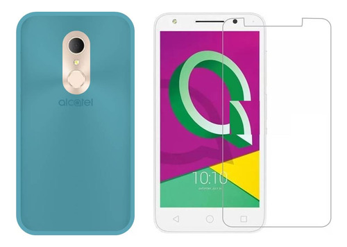 Funda Protector Tpu Flexible Para Alcatel U5 Plus + Mica
