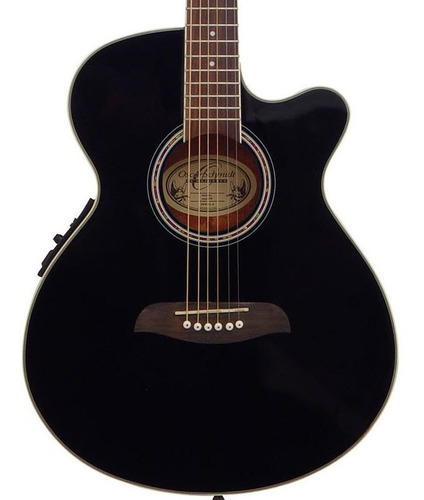 Oscar Schmidt Og8ce Blk Guitarra Electroacústica Folk Negra Color Negro