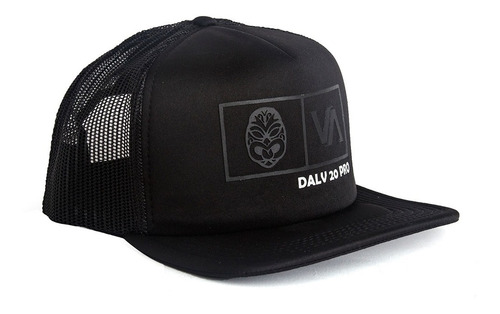 Gorras Tracker Cap Valimited Hombre Negro Logo Engomado