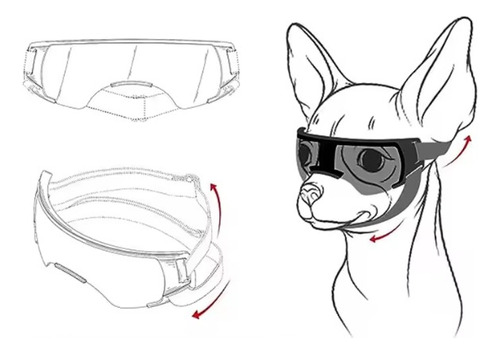 Lentes De Sol Para Perros Con Protección Uv Viento Viajes Amarillo Plastico