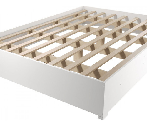 Base Cama Box Casal Imperatriz Com Pés Branco Viero