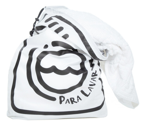 Kit 4 Sacos Organizador Roupa Suja Dobrável Multiuso Branco
